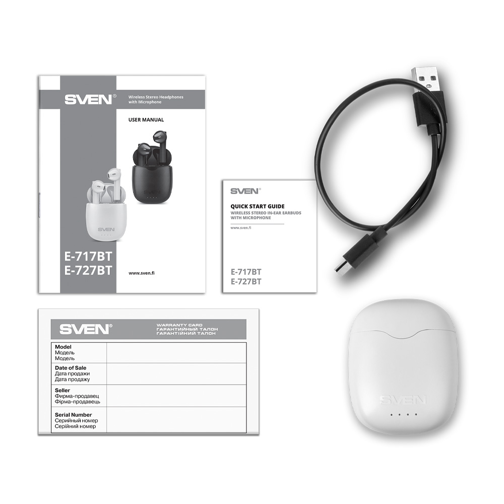 Наушники Sven E-727BT white photo 3