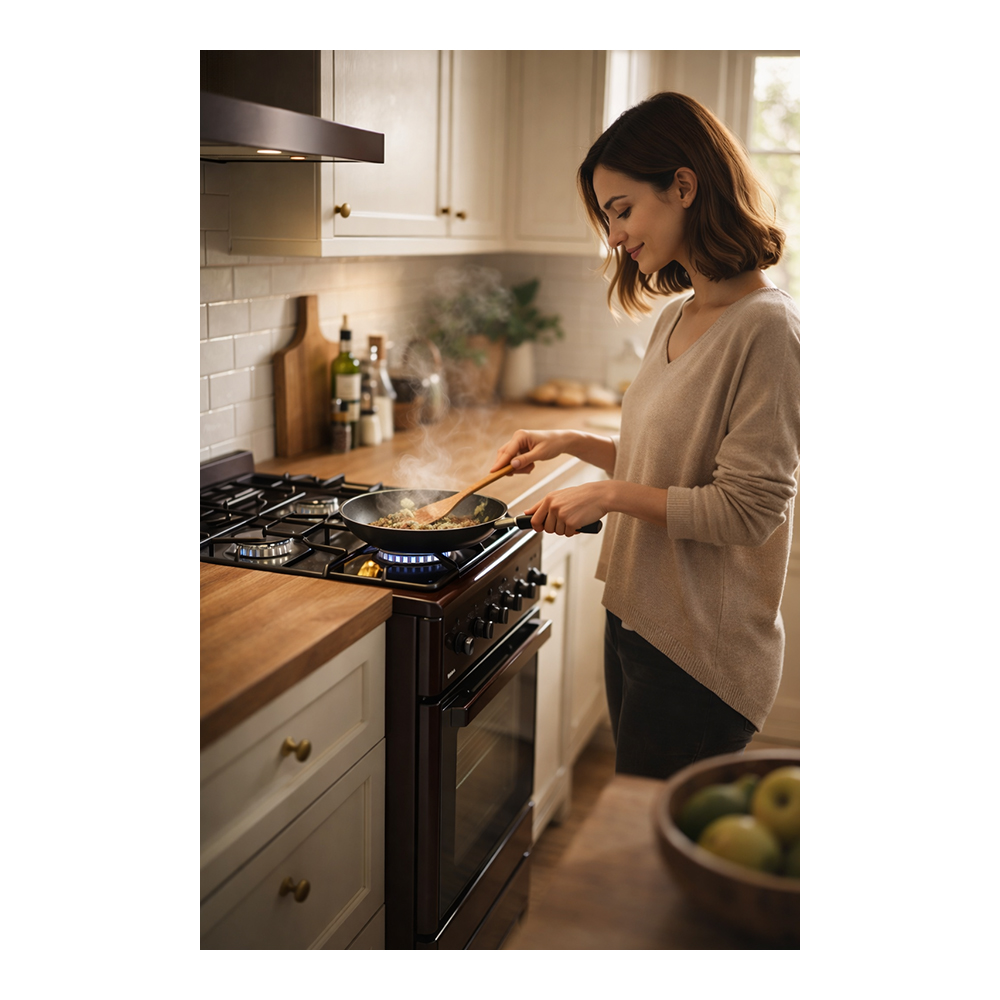 Plita de gaz Eurolux KLE6640IBW / 4 arzatoare / 60 cm / Maro photo 7