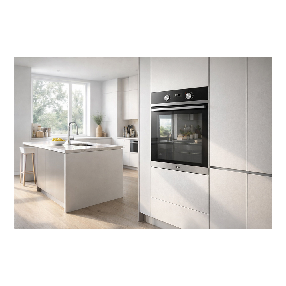 Встраиваемый духовой шкаф Haier HOQ-K2ANN3BX / 72 л. / A / Черный, нержавеющая сталь photo 6