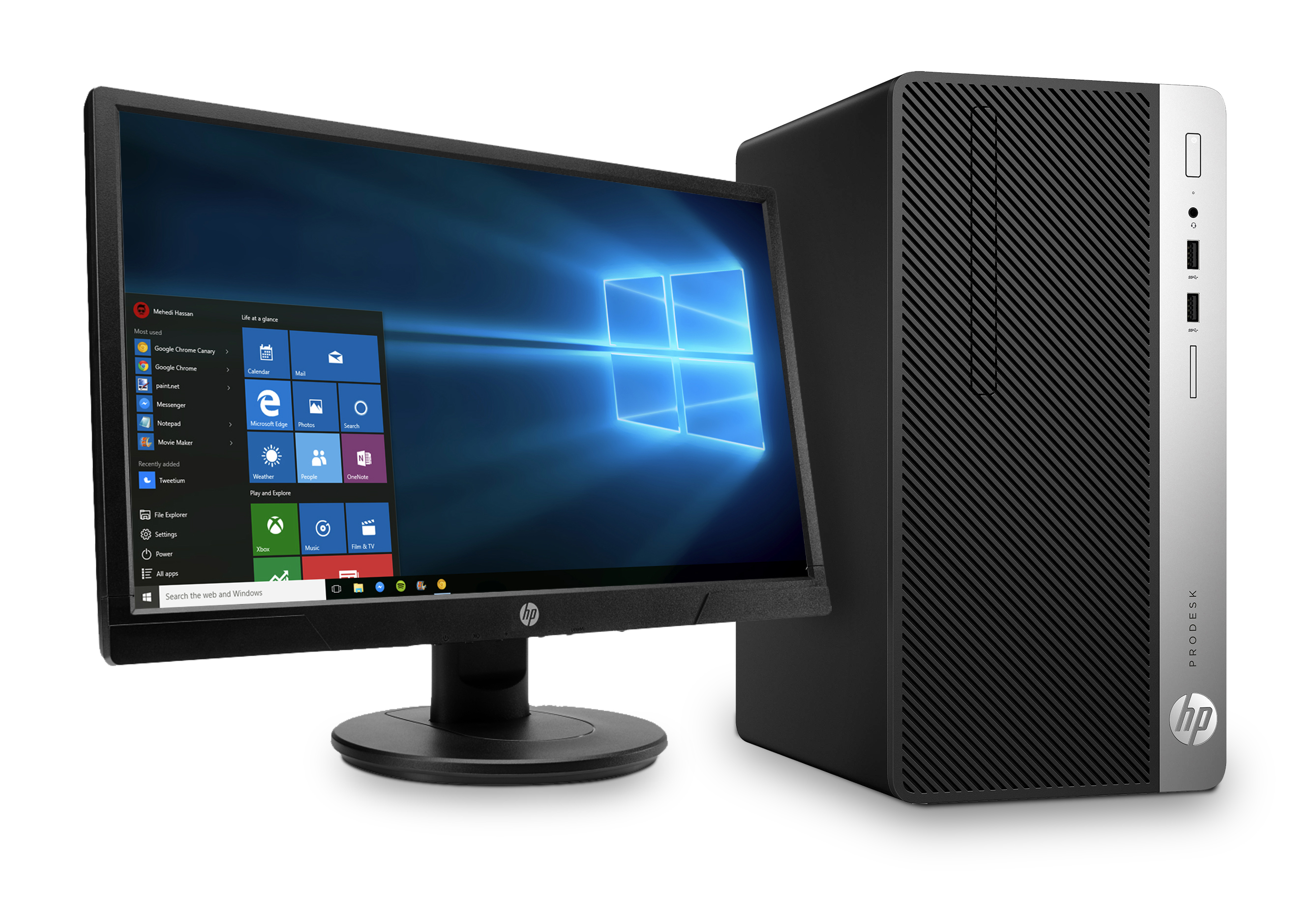 Sistemul tehnicii informatice HP ProDesk 400 G4 MT + HP V214a 20.7" photo 1