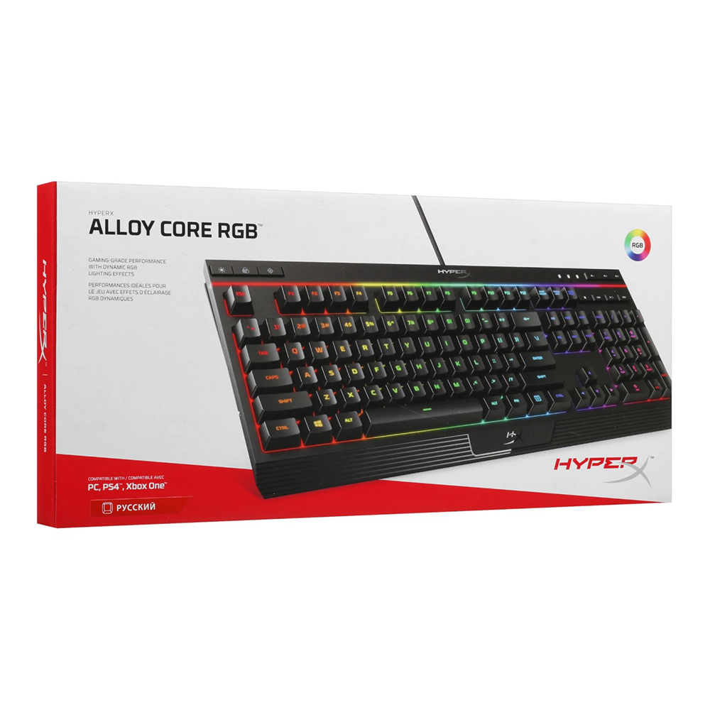 Клавиатура проводная  HyperX Alloy Core RGB, 4P4F5AXACB / Мембранная photo 6