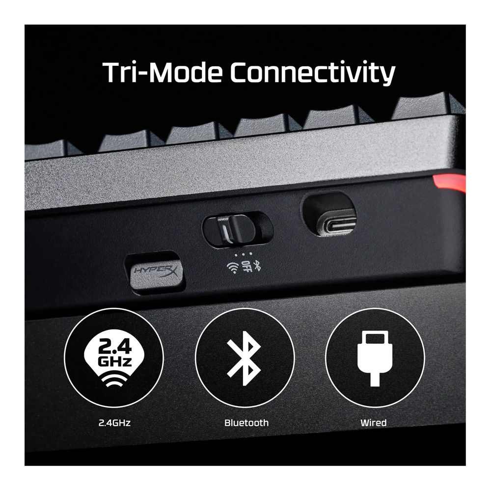 Tastatura fara fir HYPERX Alloy Rise 75 RGB Wireless, 91Y91AA / Mecanica photo 6