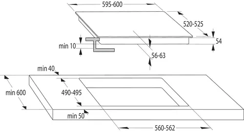 Plita incorporabila inductie Gorenje GI6401BCE, 4 arzatoare, Negru