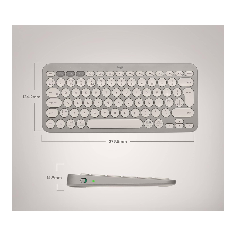 Tastatura fara fir Logitech K380 Sand / Membrana photo 5