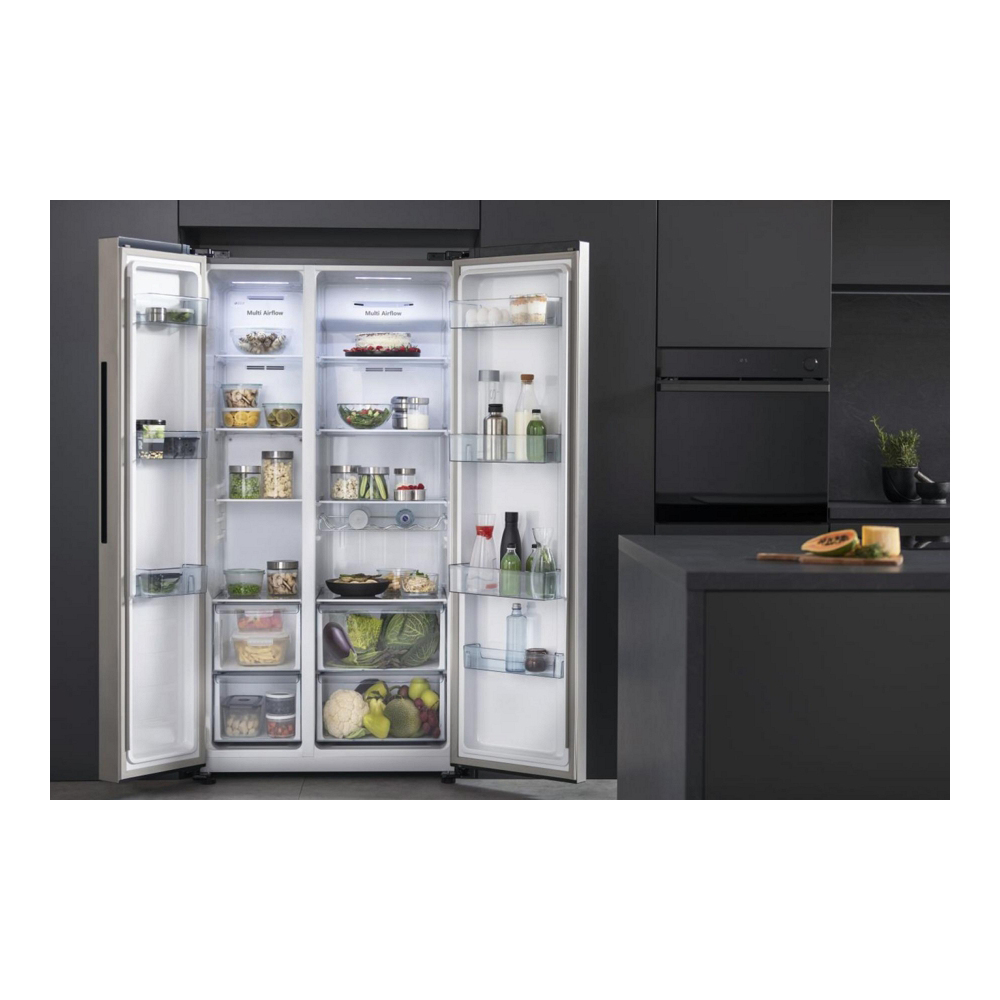 Frigider Side-by-Side Hisense RS711N4ACE / 547 l / 178.6 cm / G / Gri photo 8