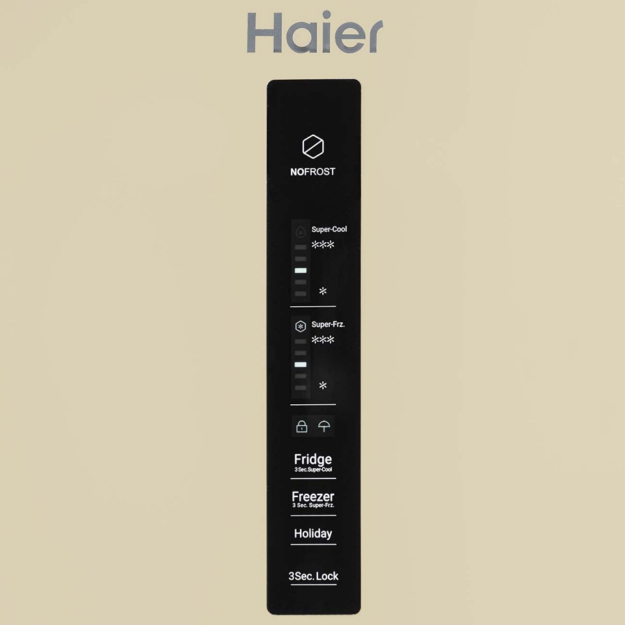 Frigider cu doua usi Haier CEF535ACG / 346 l / 190 cm / A / Bej photo 3
