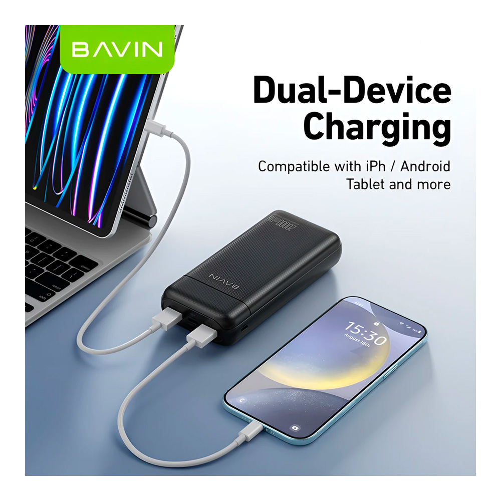 Внешний аккумулятор Bavin 20000QCDualBlack photo 3