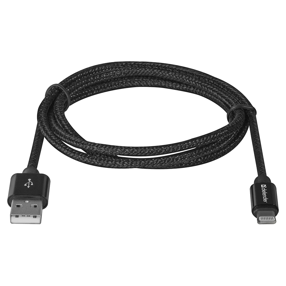 Кабель USB-A - Lightning Defender ACH01-03T 1 /1м /Черный photo 2