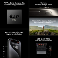 Смартфон Apple iPhone 15 Pro 256GB Black Titanium thumbnav 4