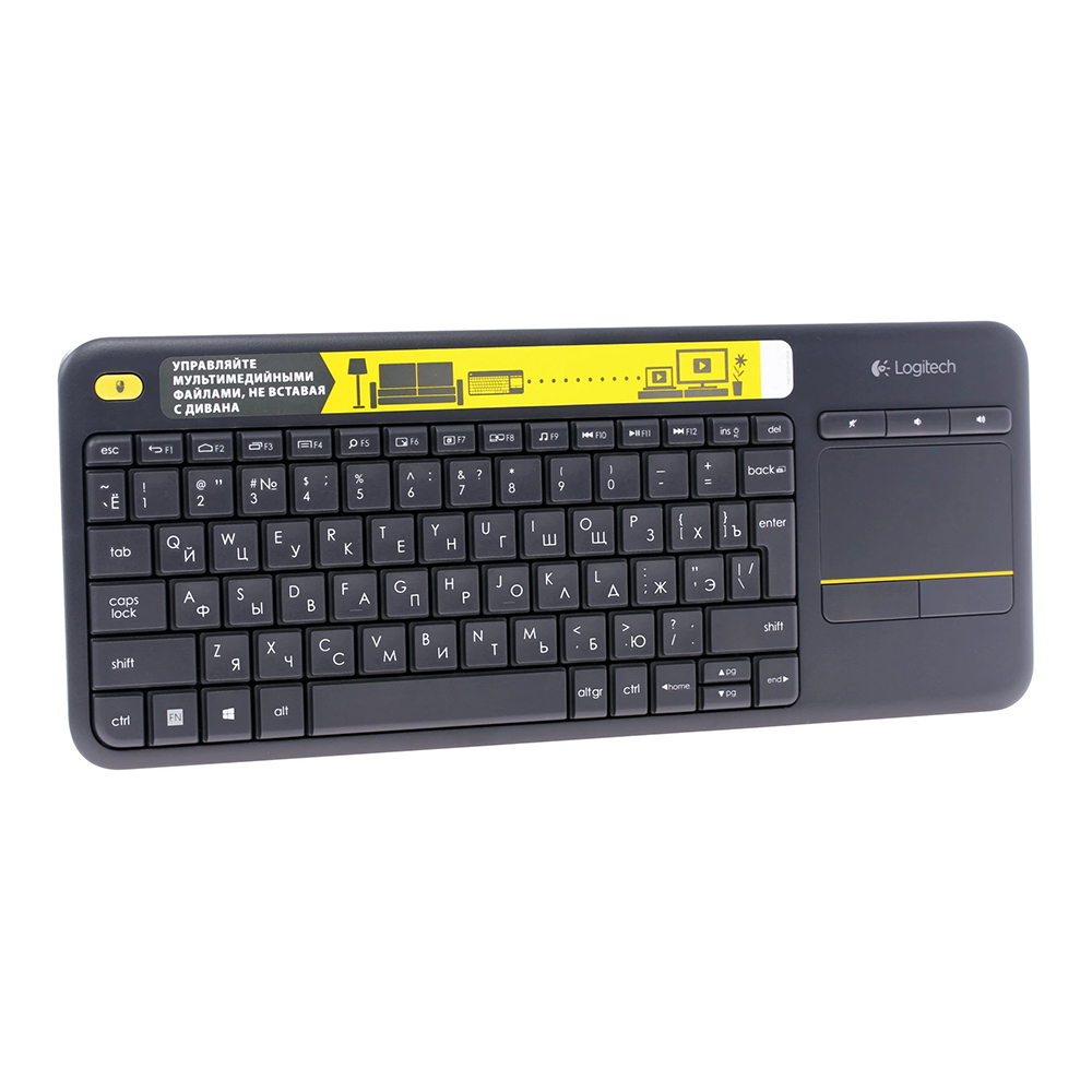 Клавиатура беспроводная Logitech K400 Plus Wireless Touch Black / Мембранная photo 7