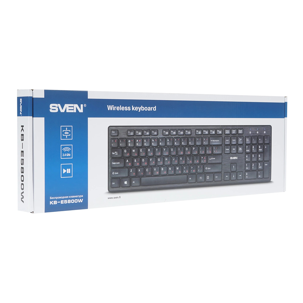 Tastatura fara fir Sven KB E 5800W black
 / Membrana photo 7