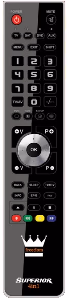 Telecomanda Superior universal 4in1 black 