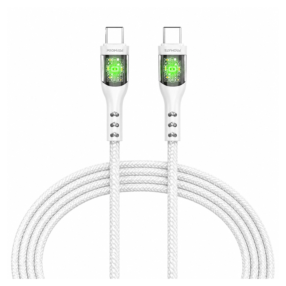 Cablu USB Type-C - USB Type-C Promate TransLine-CC 1.2 /1.2m /Alba photo 3