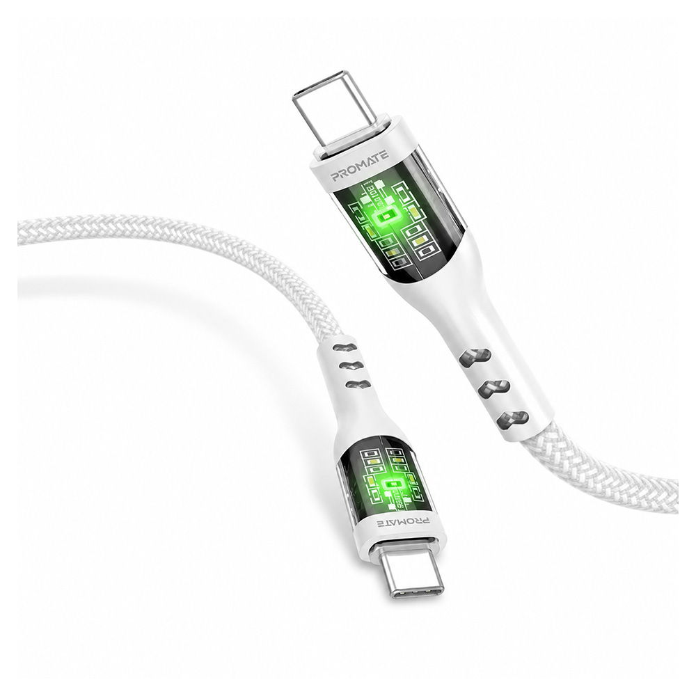 Cablu USB Type-C - USB Type-C Promate TransLine-CC 1.2 /1.2m /Alba photo 4