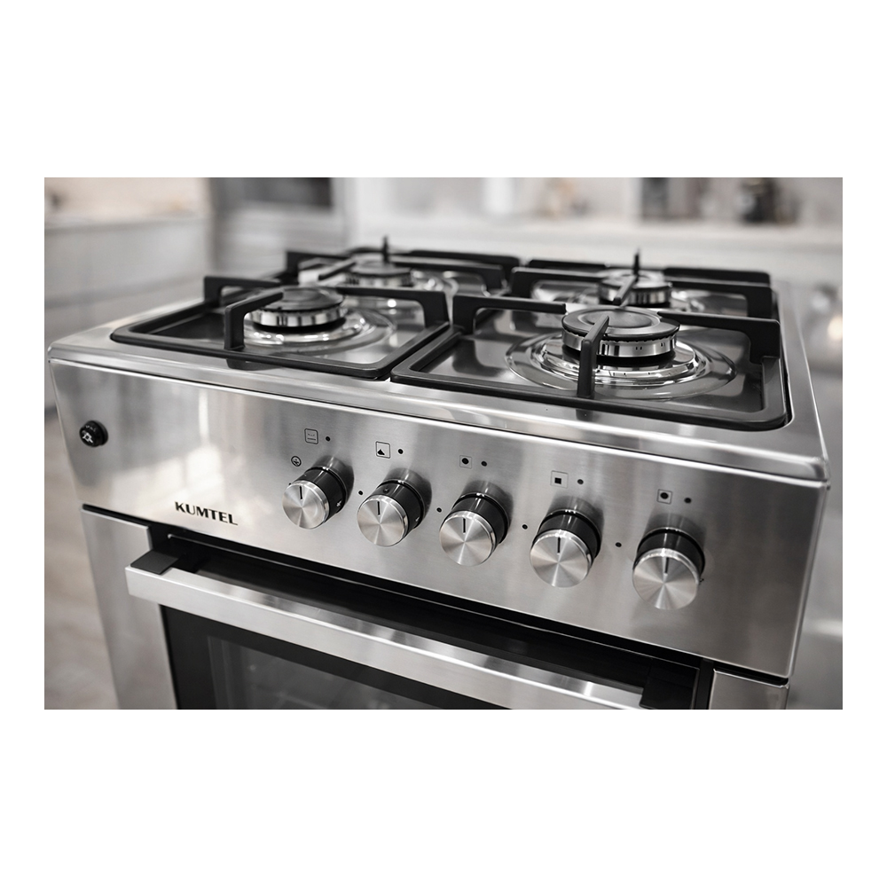 Aragaz pe gaz Kumtel KLG5740IFCX / 4 arzatoare / 57 cm / Argintiu photo 3