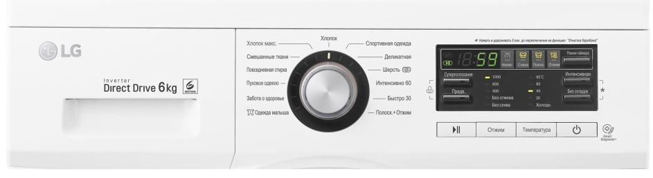 Стиральная машина LG FH0B8ND7 6 кг / 1000 об/мин / A+++ / Белый photo 2