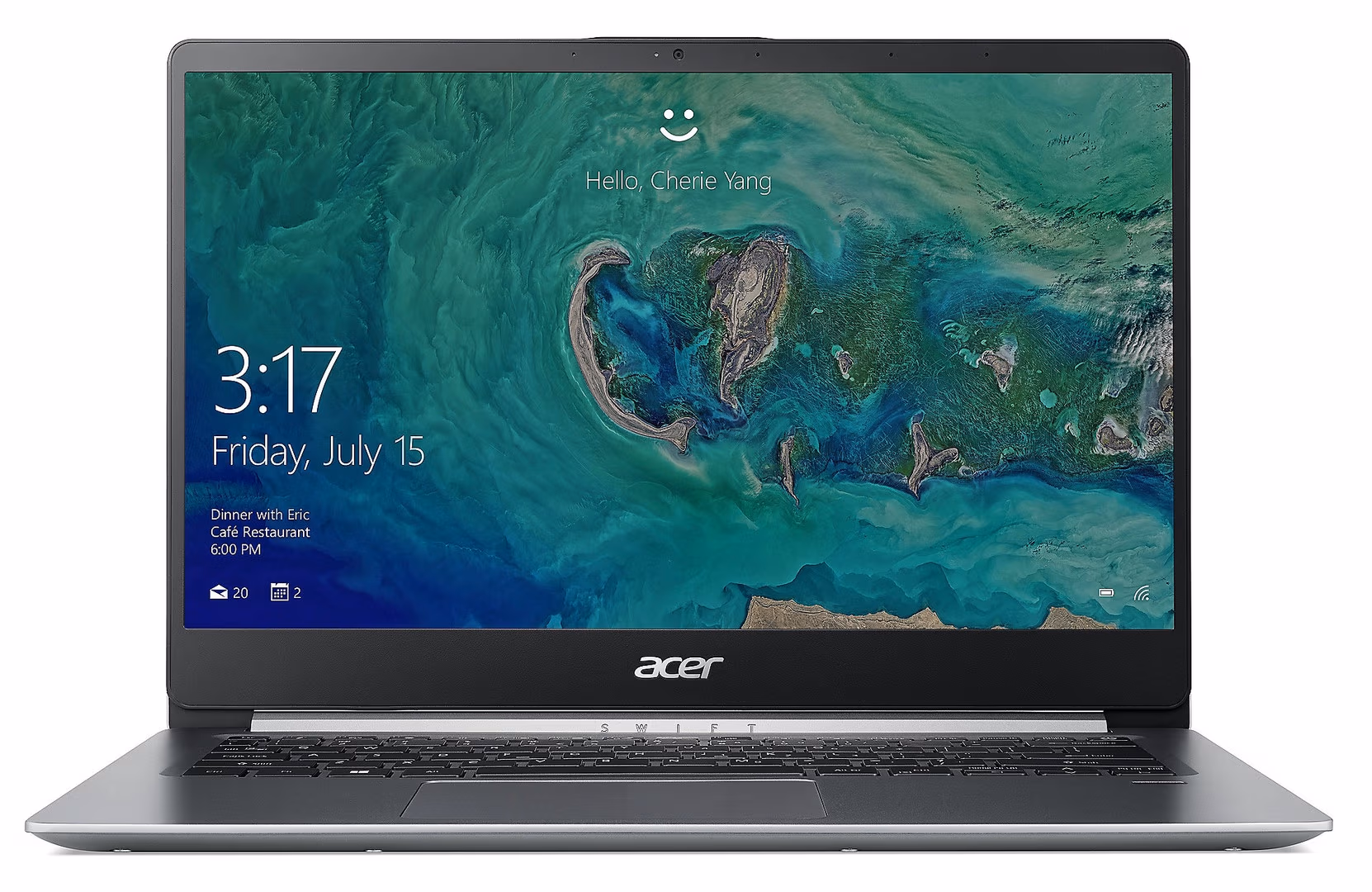 Ноутбук Acer Swift 1 Sparkly Silver (SF114-32-P7DA), Pentium Silver, 8 ГБ ГБ, Linux, Серебристый 