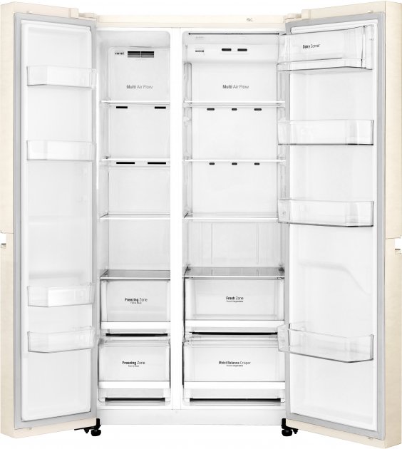 Frigider Side-by-Side LG GCB247SEDC / 626 l / 179 cm / A+ / Bej photo 4
