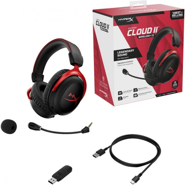 Наушники HyperX Черный Bluetooth / Игровой / Черный photo 2