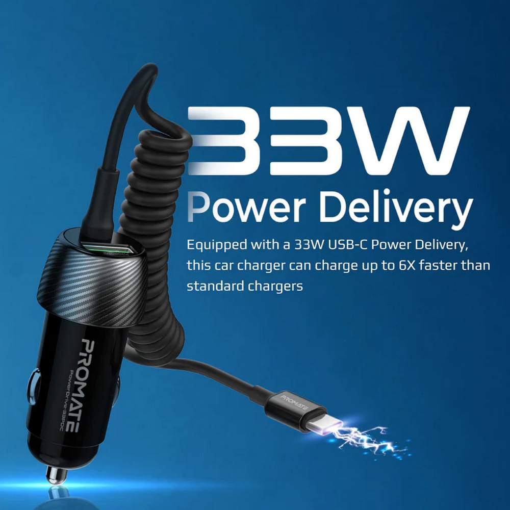Зарядное устройство авто. для телефона Promate AISPOWERDRIVE33PDI photo 3