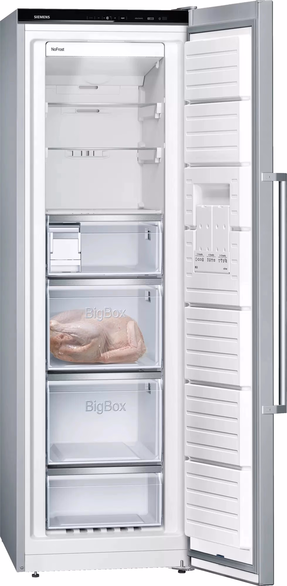 Морозильная камера Bosch SGN3063, 242 л, 186 см, D, Нержавеющая сталь 