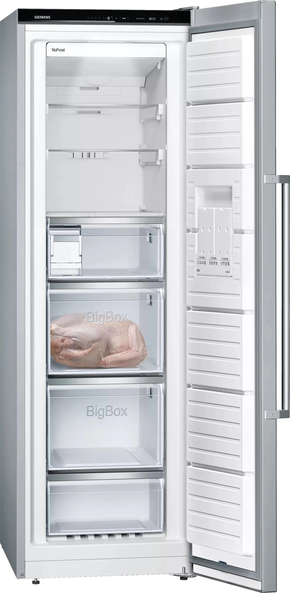 Congelator Bosch SGN3063, 242 l, 186 cm, D, Inox