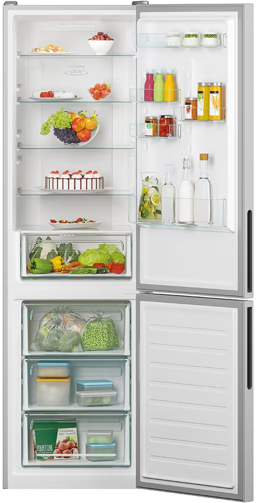 Frigider cu doua usi Candy CCE4T620DS / 377 l / 200 cm / D / Alb photo 3