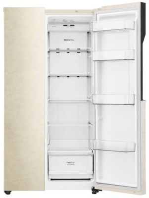 Frigider Side-by-Side LG GCB247JEDV / 613 l / 179 cm / A+ / Bej photo 2
