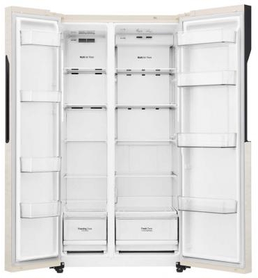 Frigider Side-by-Side LG GCB247JEDV / 613 l / 179 cm / A+ / Bej photo 4