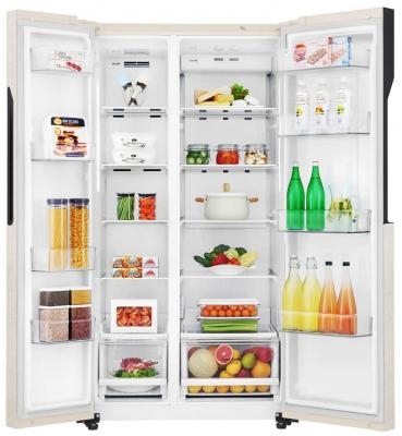 Frigider Side-by-Side LG GCB247JEDV / 613 l / 179 cm / A+ / Bej photo 6