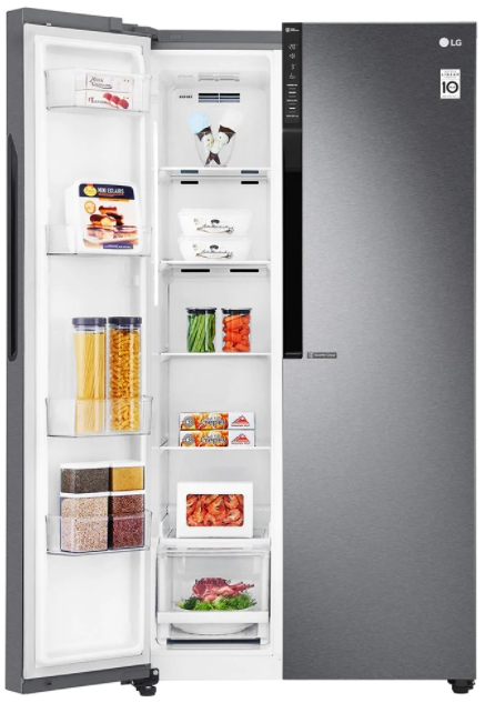 Frigider Side-by-Side LG GCB247JLDV / 613 l / 179 cm / A+ / Gri photo 3