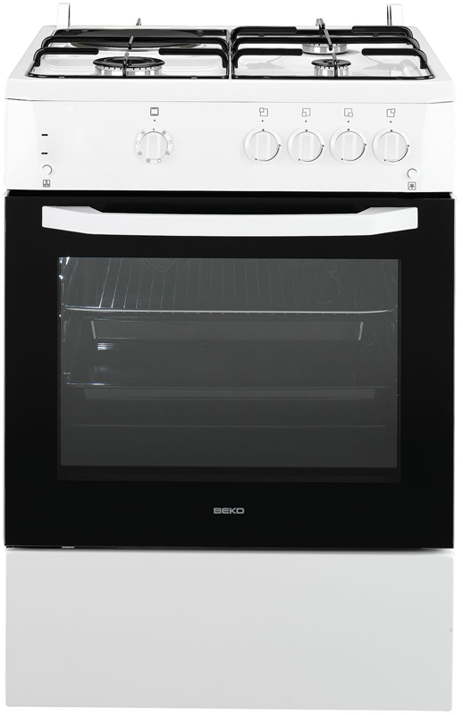 Комбинированная плита Beko CSG63010DW / 4 конфорок / Эмалированная photo 1