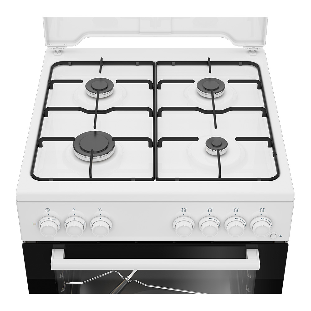 Газовая плита Beko FBST62110DW / 4 конфорок / 60 см / Белый photo 4