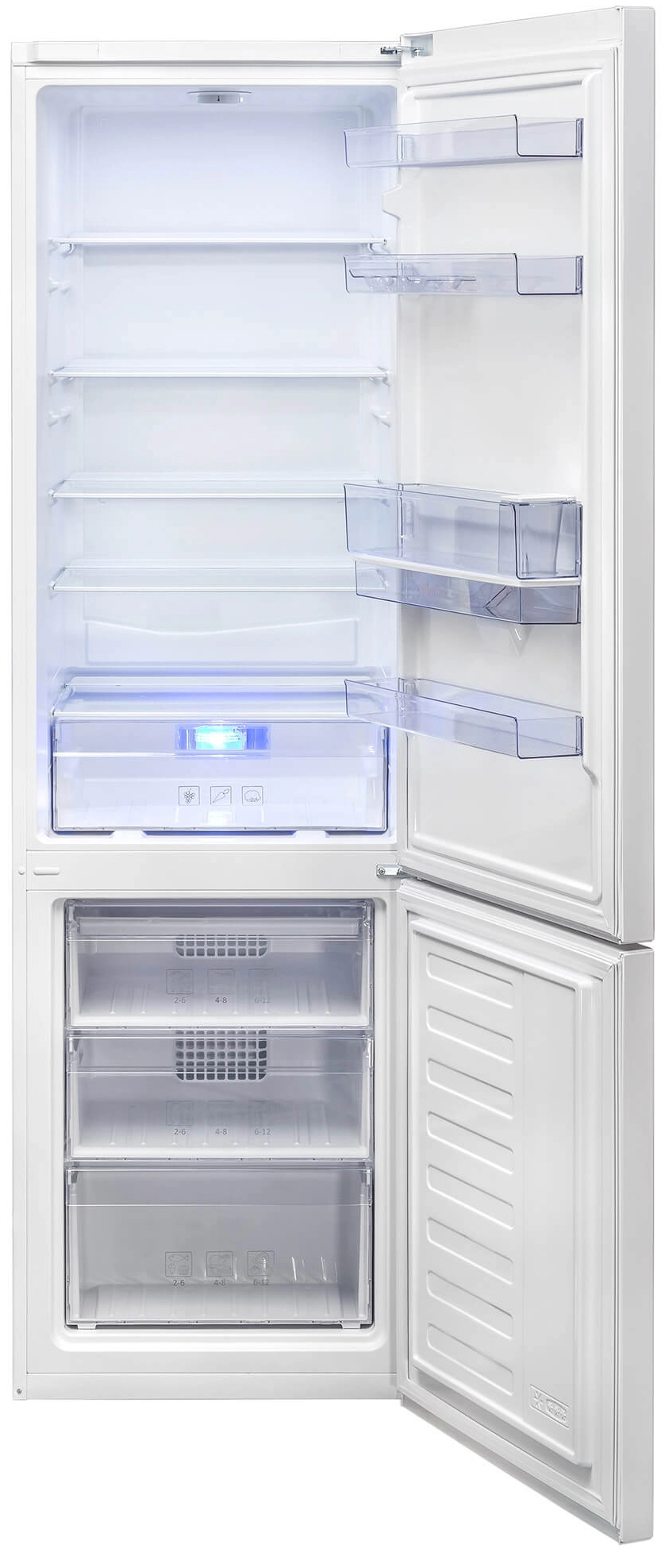 Холодильник с нижней морозильной камерой Beko RCSA400K20DW, 377 л, 201 см, A+, Белый