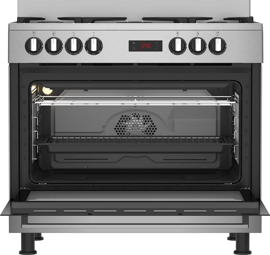 Газовая плита Beko GM15325DX / 5 конфорок / 90 см / Нержавеющая сталь photo 6