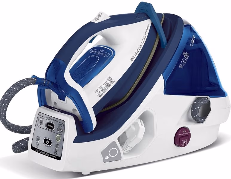 Утюг с парогенератором Tefal GV8960E0, 2400 Вт, 1800 мл, Белый/Синий