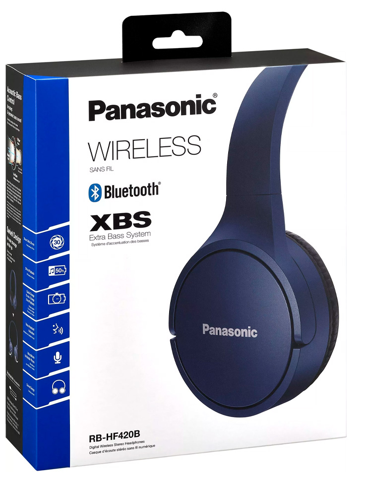 Наушники Panasonic RB-HF420B Голубой Беспроводные / Дом и Офис / Голубой photo 3