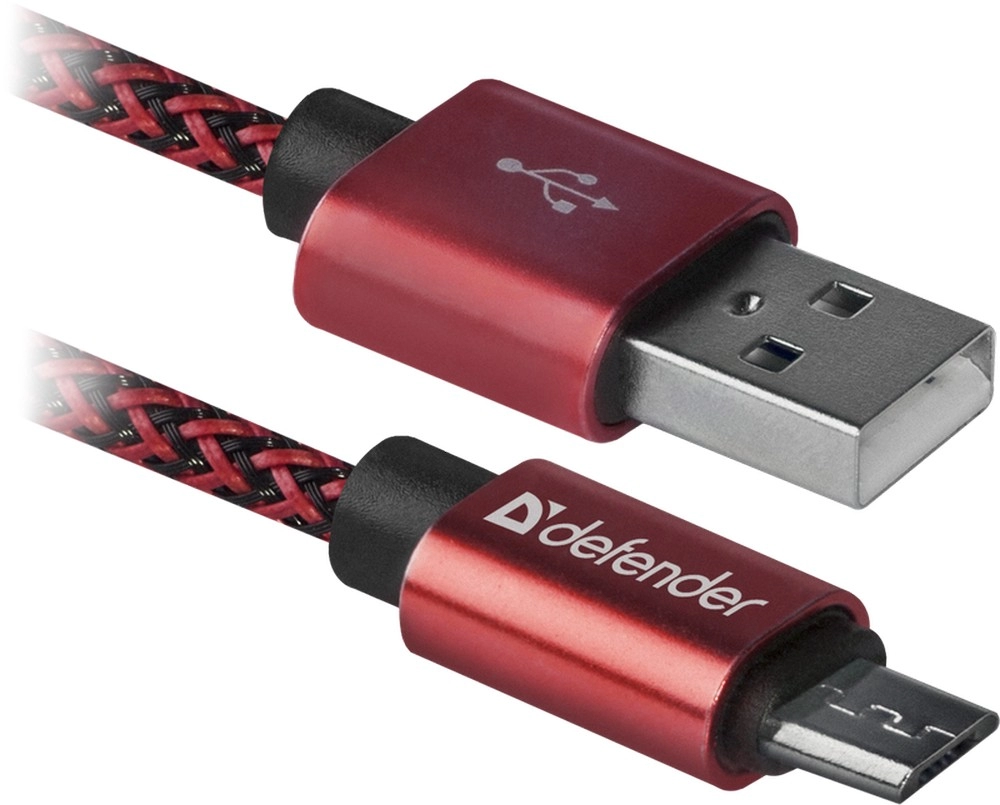 Кабель USB-A - Micro USB Defender USB0803TRED