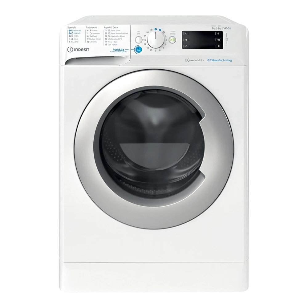 Стиральная машина с сушкой Indesit BDE76435WSVEE 7 кг /1400 об/мин /D /Белый photo 1