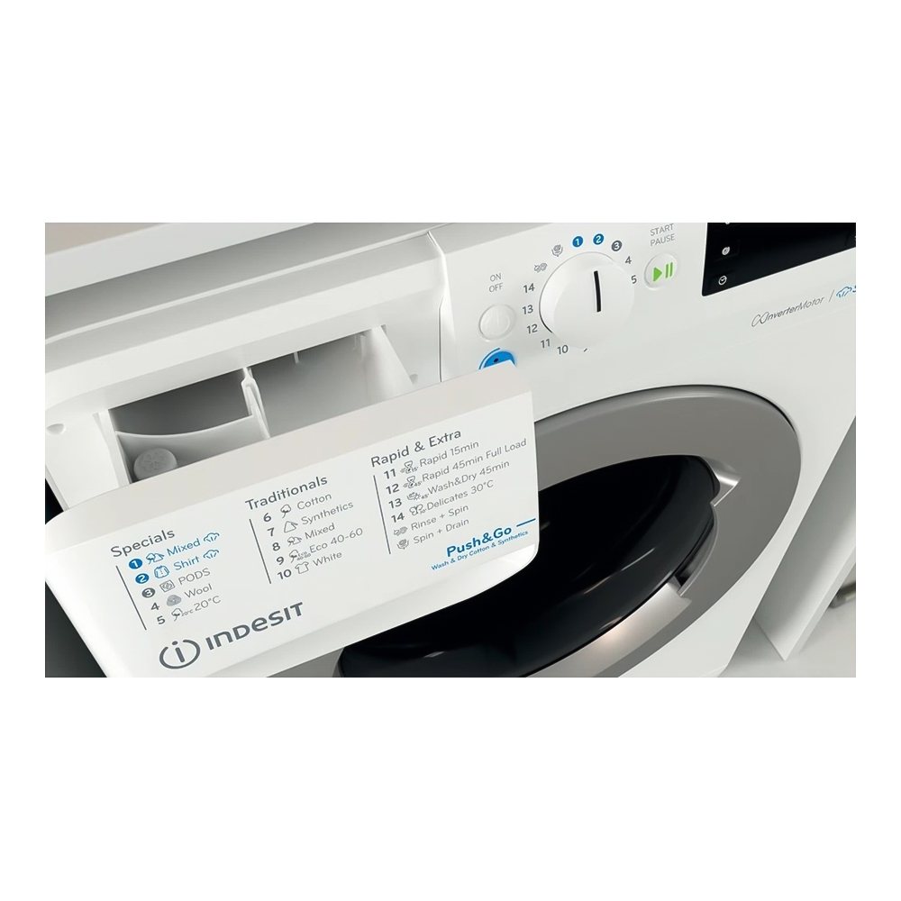 Стиральная машина с сушкой Indesit BDE76435WSVEE 7 кг /1400 об/мин /D /Белый photo 5