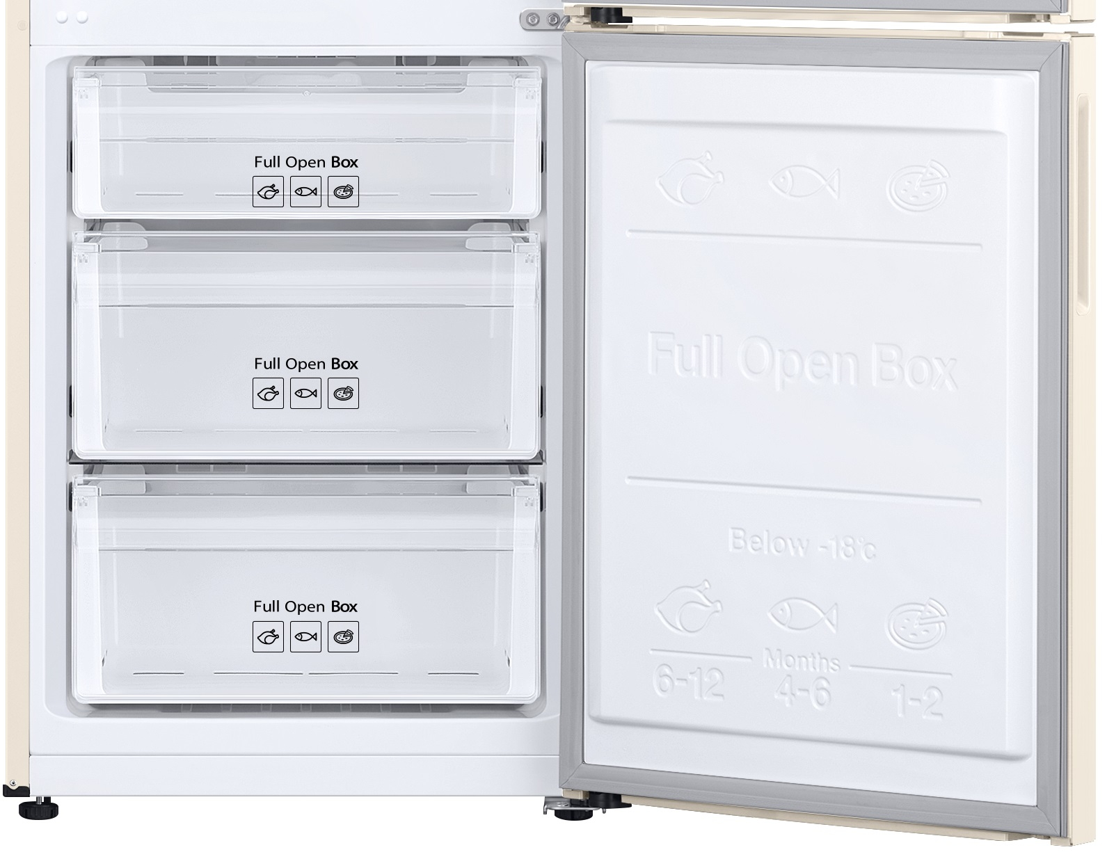 Frigider cu doua usi Samsung RB34N5440EF / 344 l / 192 cm / A+ / Bej photo 2