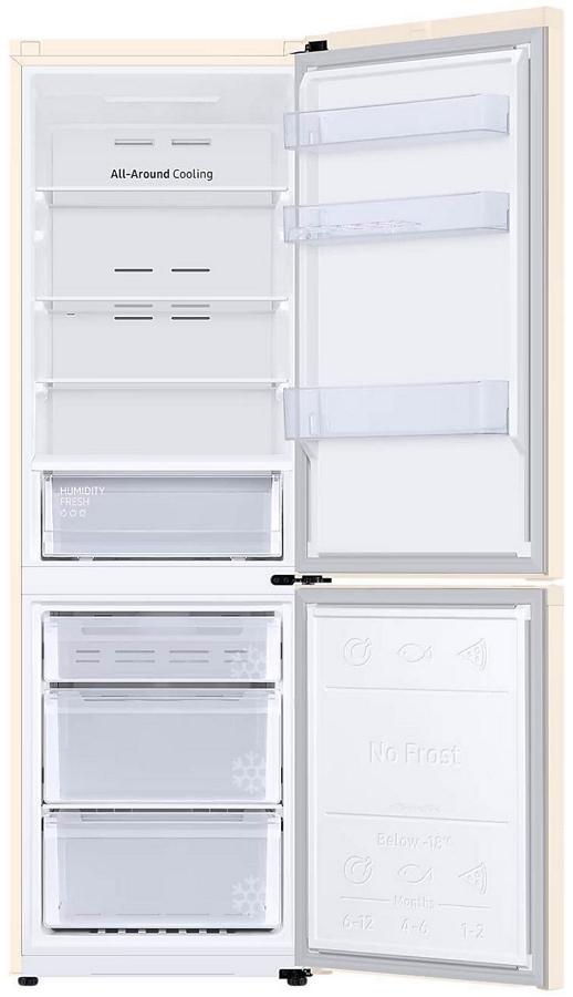 Frigider cu doua usi Samsung RB34C600EEL / 340 l / 185.3 cm / F / Bej photo 5