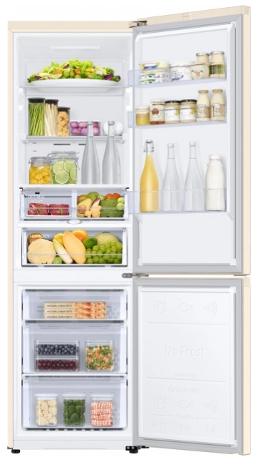 Холодильник с нижней морозильной камерой Samsung RB36T674FEL, 360 л, 193.5 см, A+, Бежевый