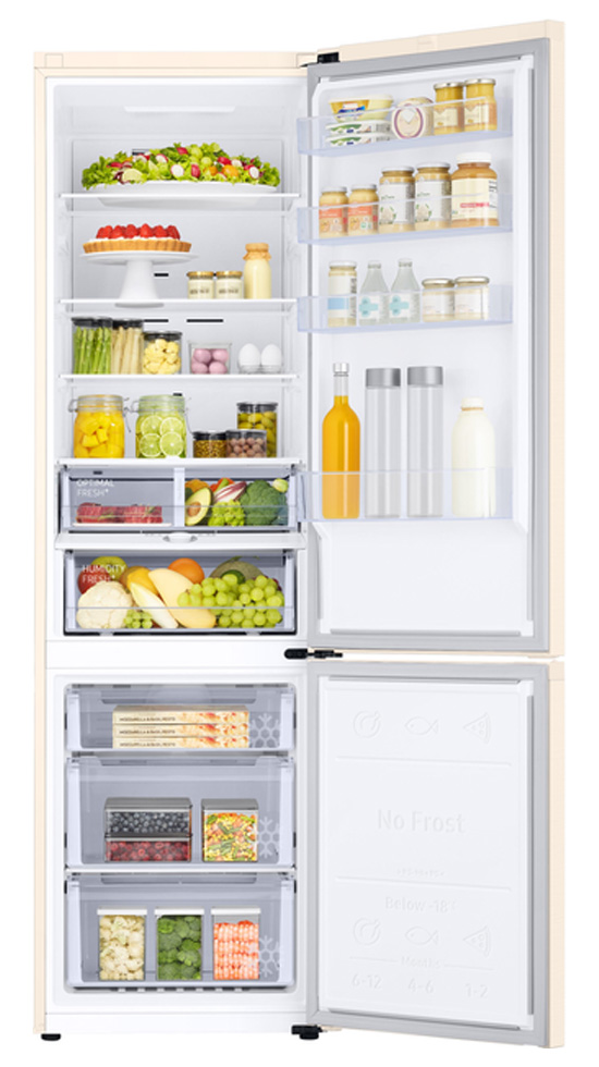 Frigider cu doua usi Samsung RB38C603EEL/UA / 385 l / 203 cm / A+ / Bej photo 2