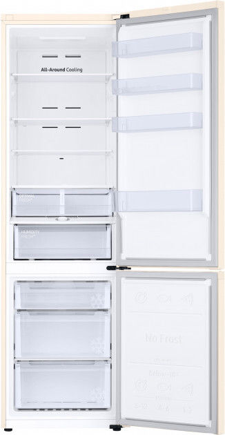 Холодильник двухдверный Samsung RB38T603FEL / 385 л / 203 см / G / Бежевый photo 7