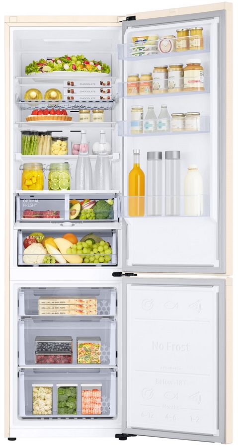 Frigider cu doua usi Samsung RB38T676FEL / 385 l / 203 cm / G / Bej photo 4