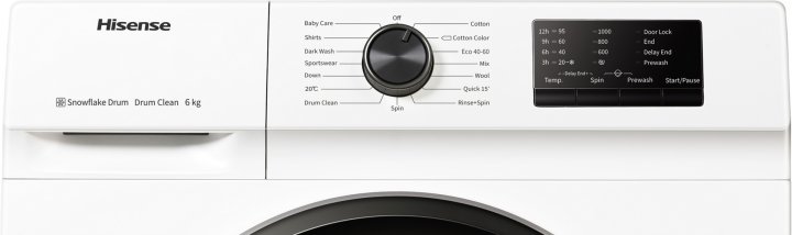 Стиральная машина Hisense WFVB6010EM 6 кг / 1000 об/мин / E / Белый photo 3