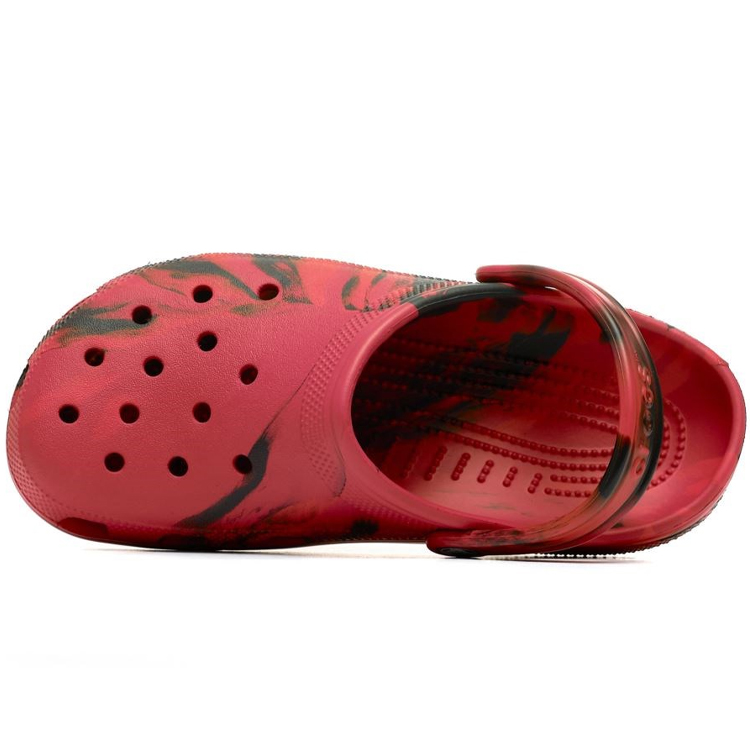 Шлепанцы Crocs Classic Marbled Clog / Мужской / 41-42 / Красный/Черный photo 2