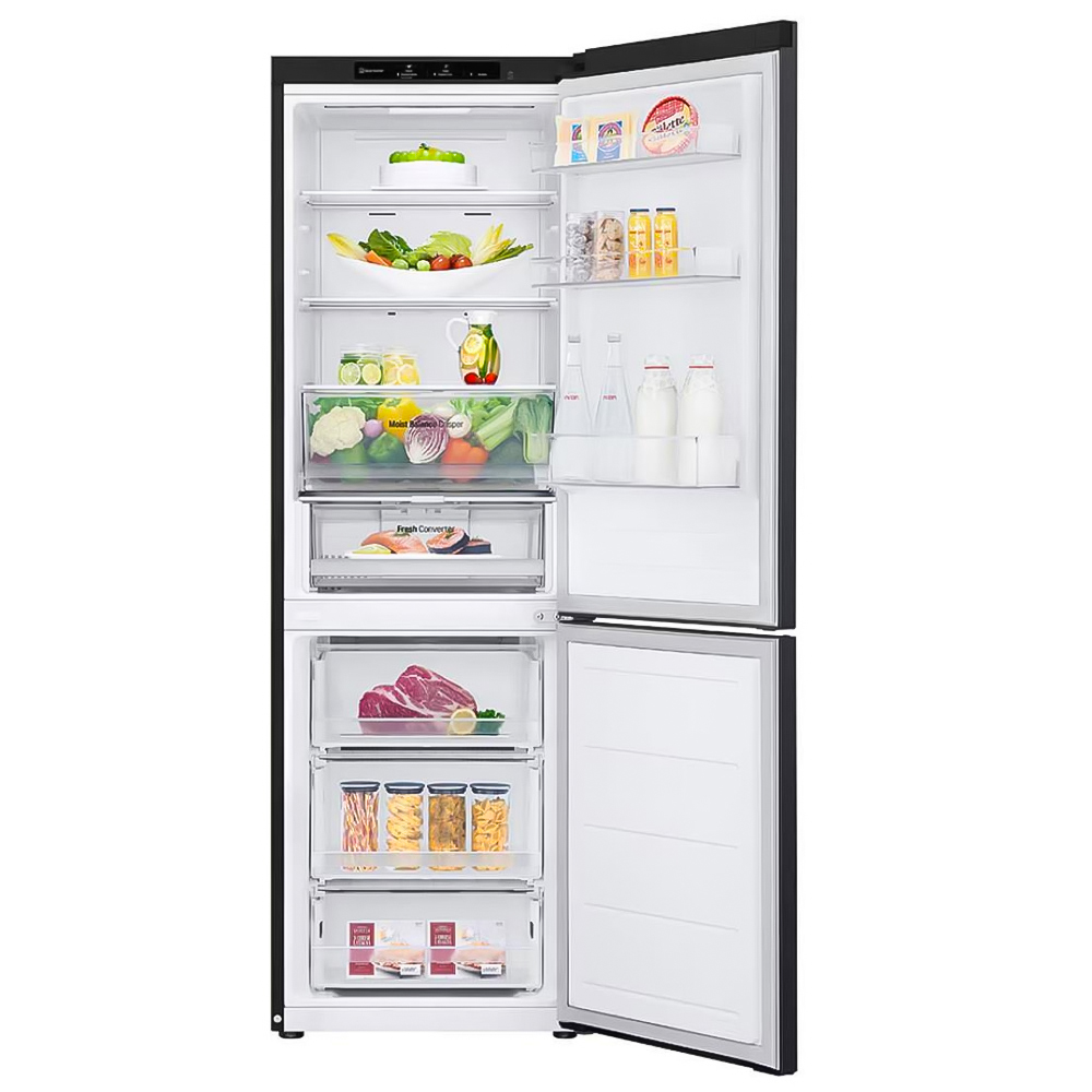 Frigider cu doua usi LG GBV3100EEP / 344 l / 186 cm / E / Negru photo 2