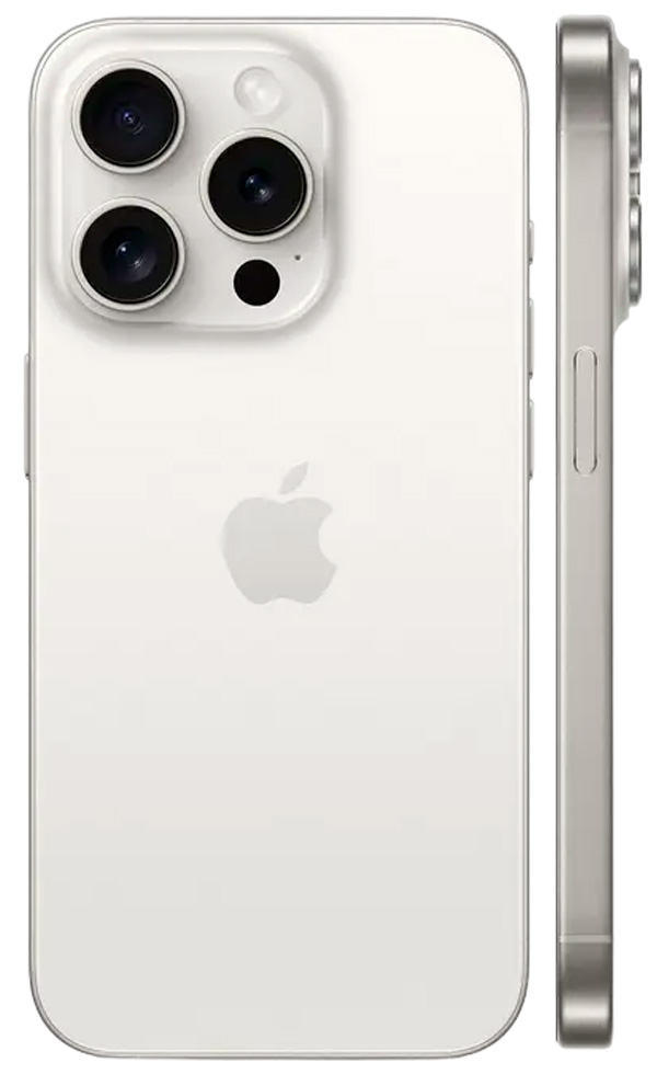 Смартфон Apple iPhone 15 Pro / 6.1'' / 8 ГБ / 256 ГБ / White Titanium photo 3